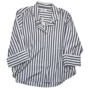 Madewell NWT Striped Button Down Shirt XL Oversized Workwear Capsule Wardrobe